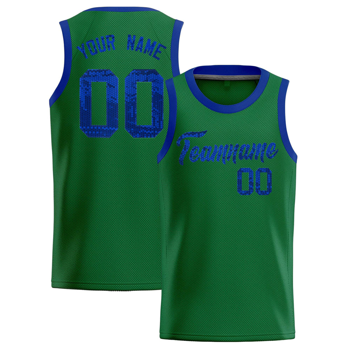 Custom Kelly Green Sequined Tops Athletic Basketball Jersey|KXKSHOP