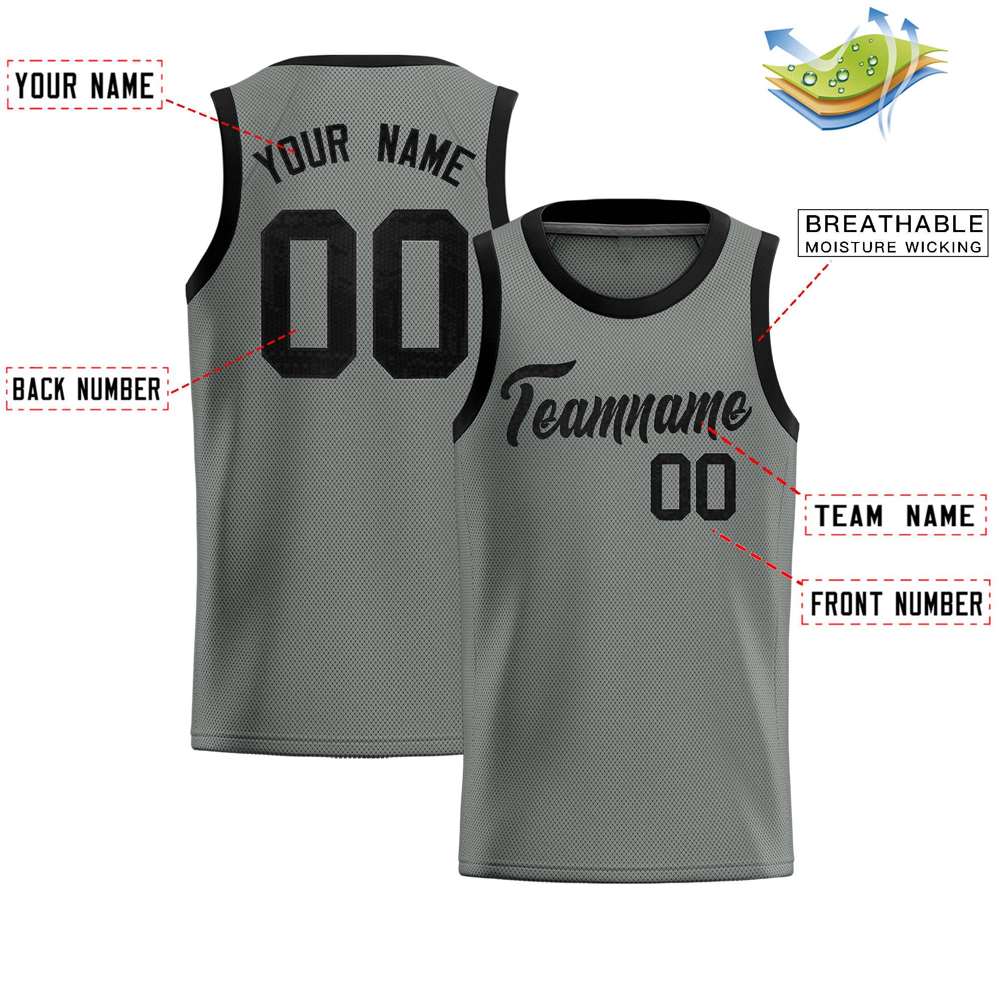 Custom Gray Sequined Tops Athletic Basketball Jersey|KXKSHOP