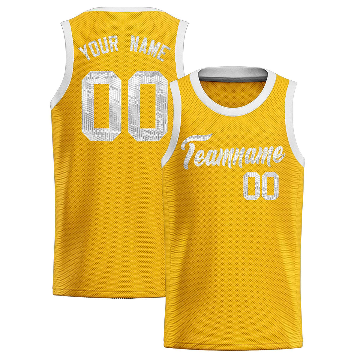 Custom Gold Sequined Tops Athletic Basketball Jersey|KXKSHOP