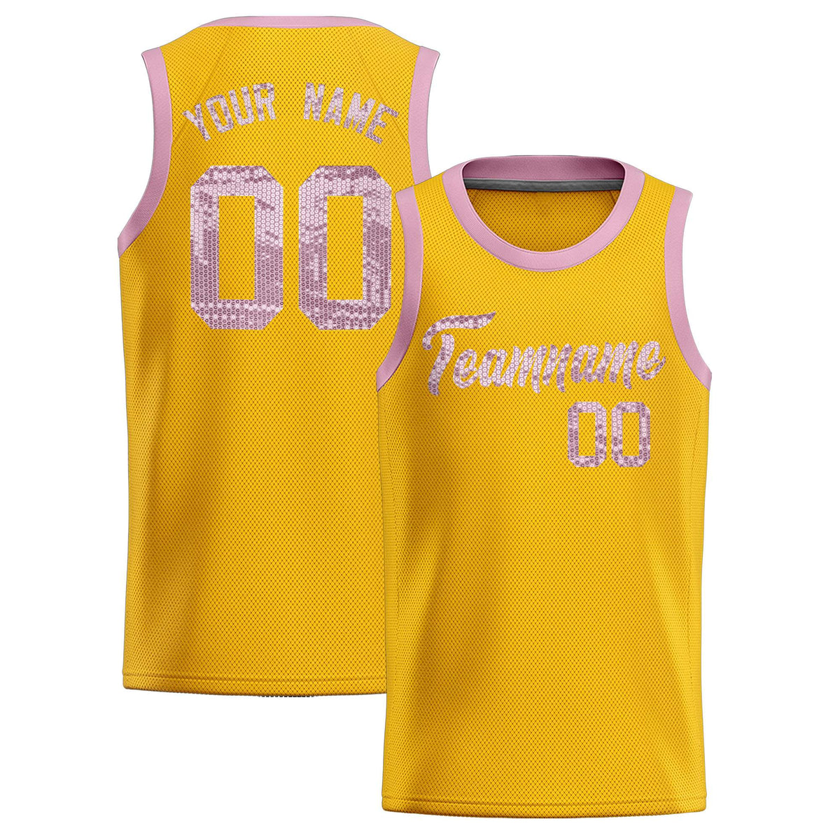 Custom Gold Sequined Tops Athletic Basketball Jersey|KXKSHOP