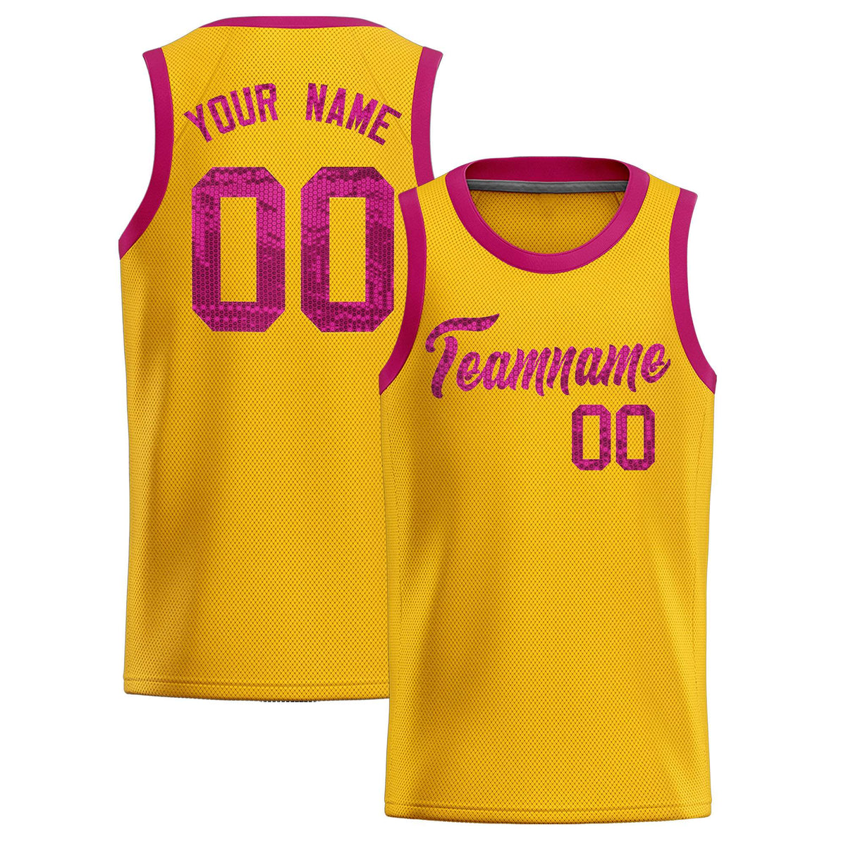 Custom Gold Sequined Tops Athletic Basketball Jersey|KXKSHOP