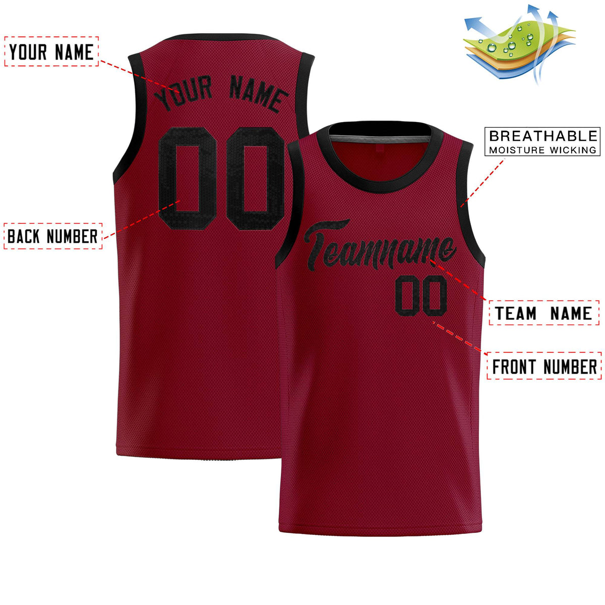 Custom Crimson Sequined Tops Athletic Basketball Jersey|KXKSHOP