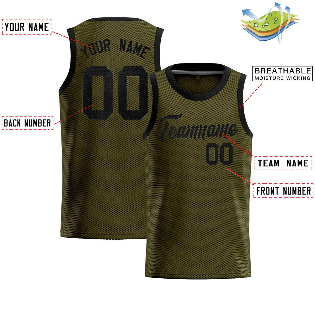 Custom Olive Sequined Tops Athletic Basketball Jersey|KXKSHOP
