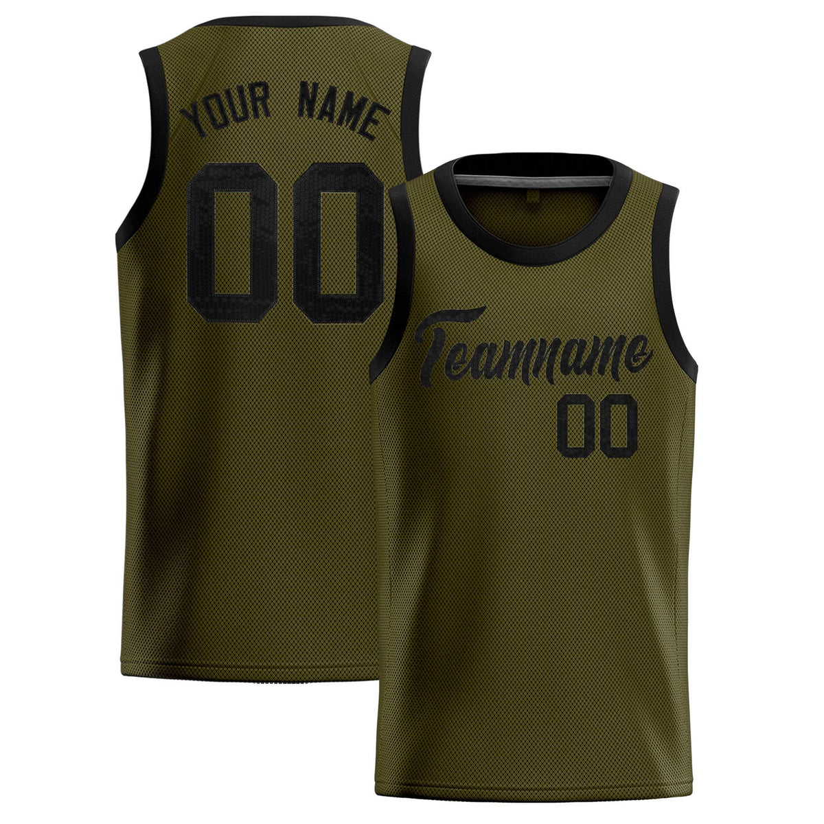 Custom Olive Sequined Tops Athletic Basketball Jersey|KXKSHOP