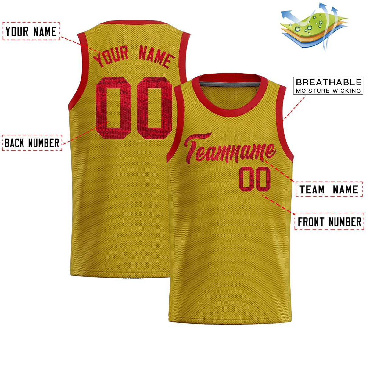 Custom Old Gold Sequined Tops Athletic Basketball Jersey|KXKSHOP