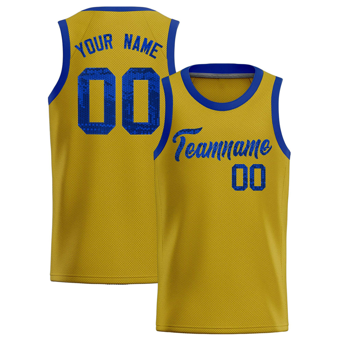 Custom Old Gold Sequined Tops Athletic Basketball Jersey|KXKSHOP