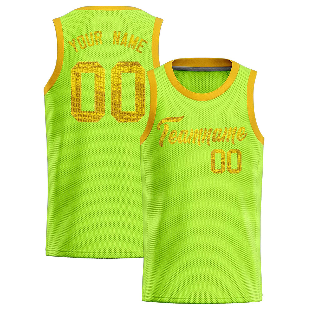 Custom Kelly Green Sequined Tops Athletic Basketball Jersey|KXKSHOP