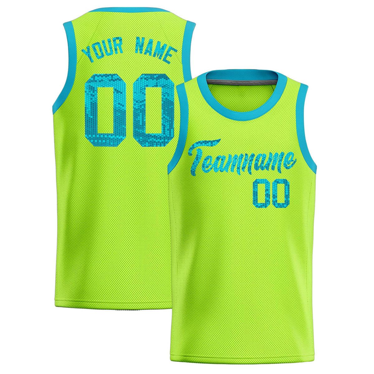 Custom Kelly Green Sequined Tops Athletic Basketball Jersey|KXKSHOP