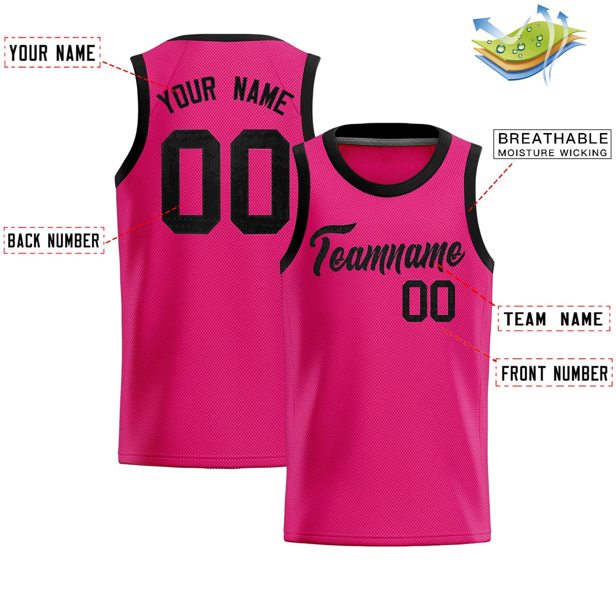 Custom Pink Sequined Tops Athletic Basketball Jersey|KXKSHOP