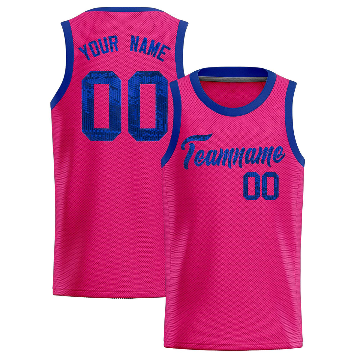 Custom Pink Sequined Tops Athletic Basketball Jersey|KXKSHOP