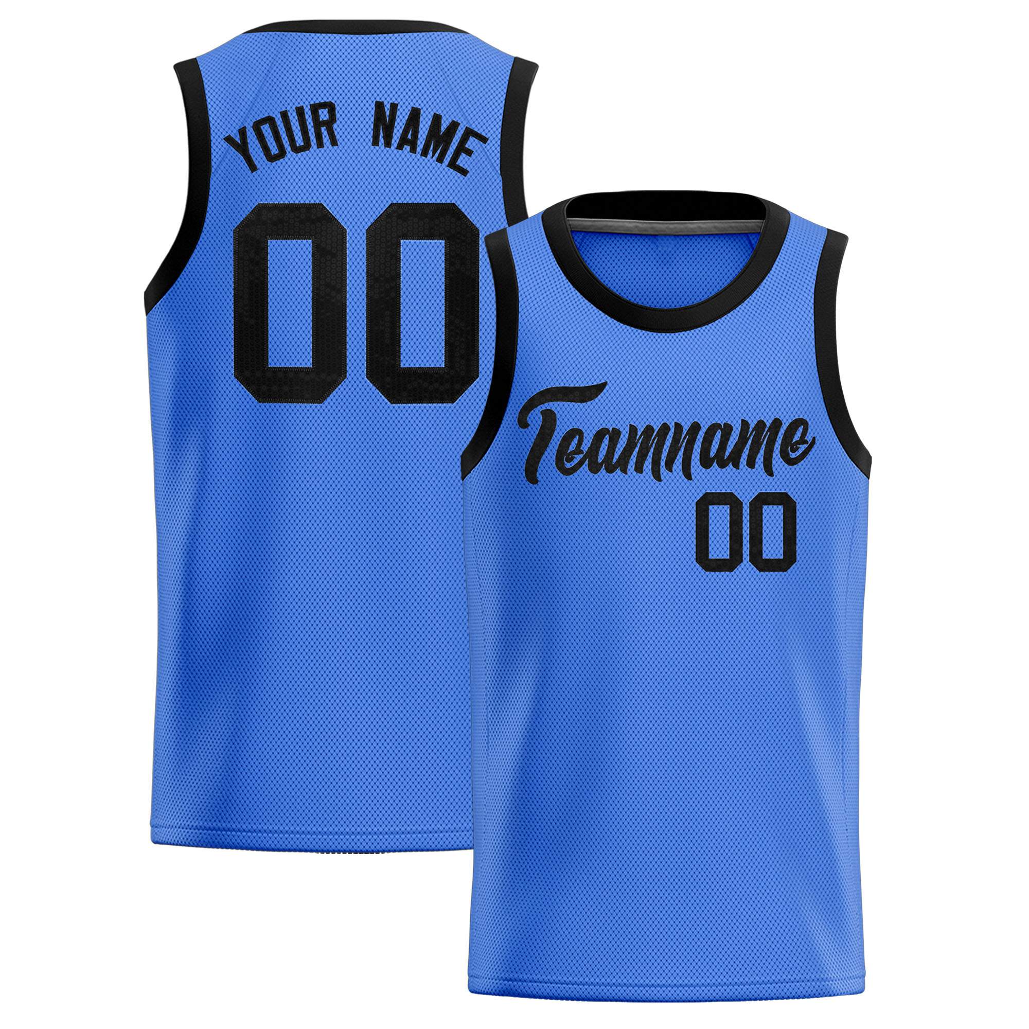 Custom Powder Blue Sequined Tops Athletic Basketball Jersey|KXKSHOP