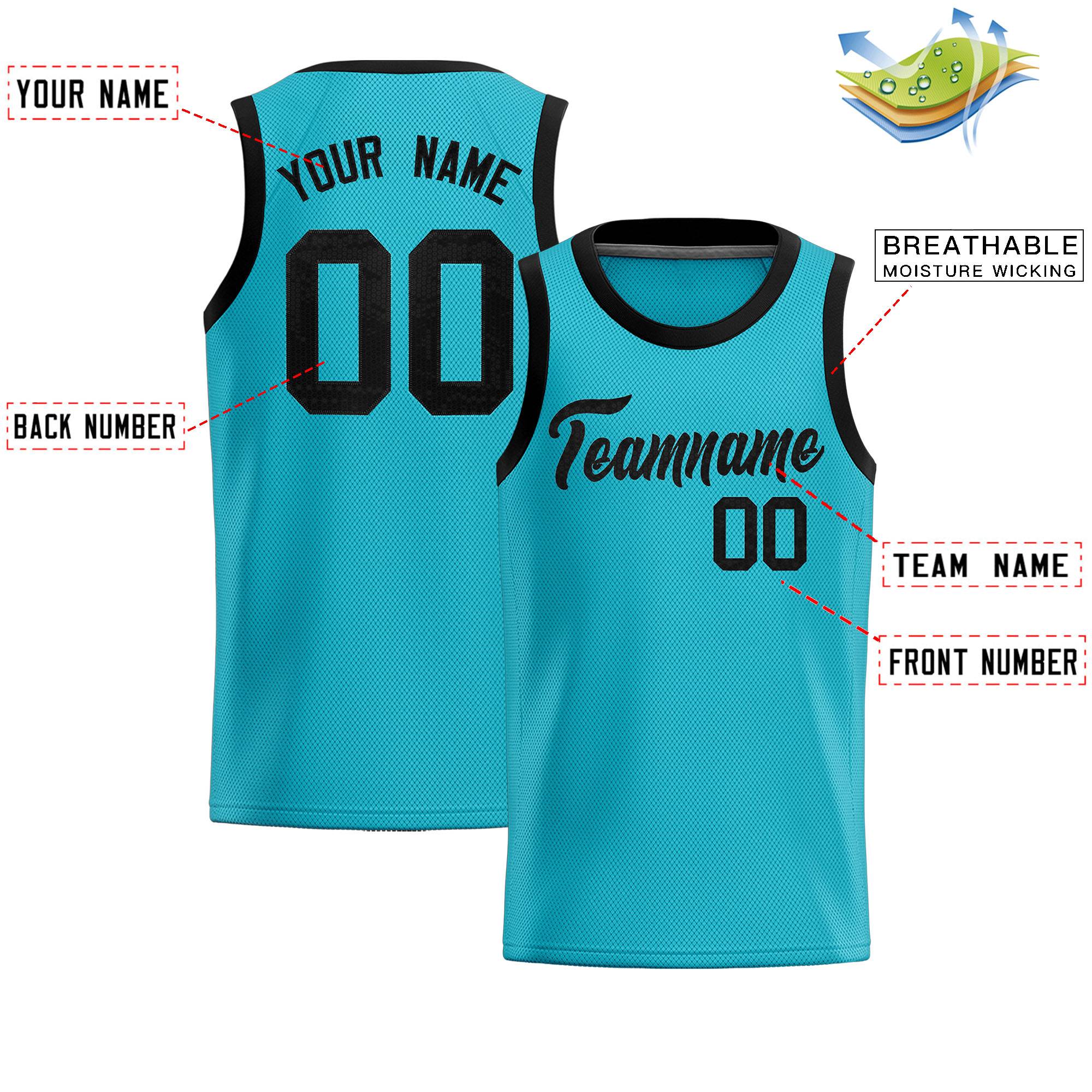 Custom Sky Blue Sequined Tops Athletic Basketball Jersey|KXKSHOP