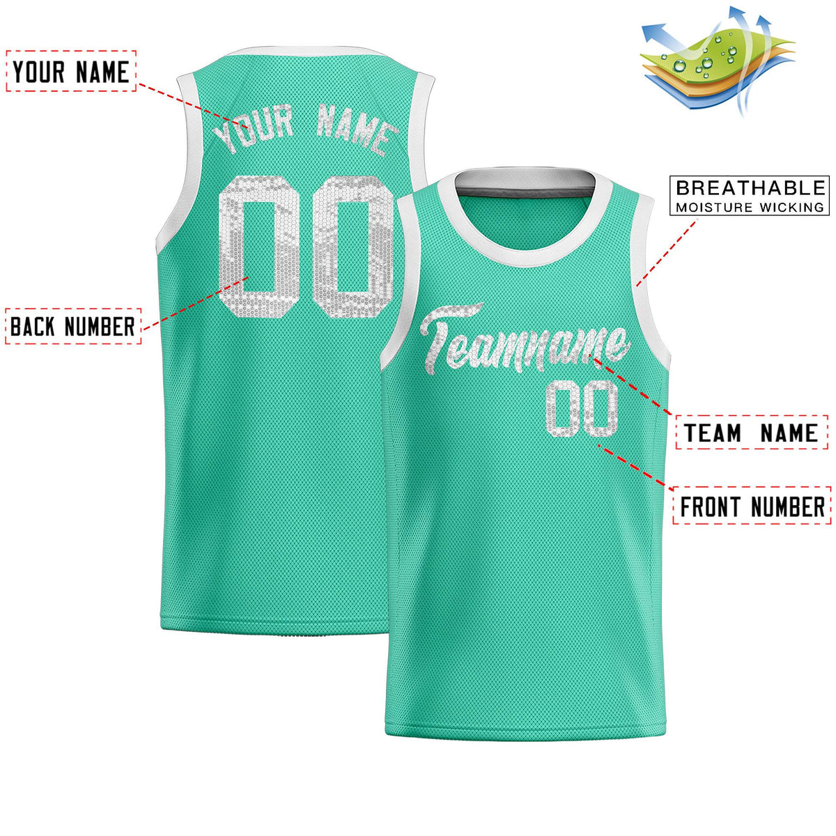 Custom Bright Green Sequined Tops Athletic Basketball Jersey|KXKSHOP