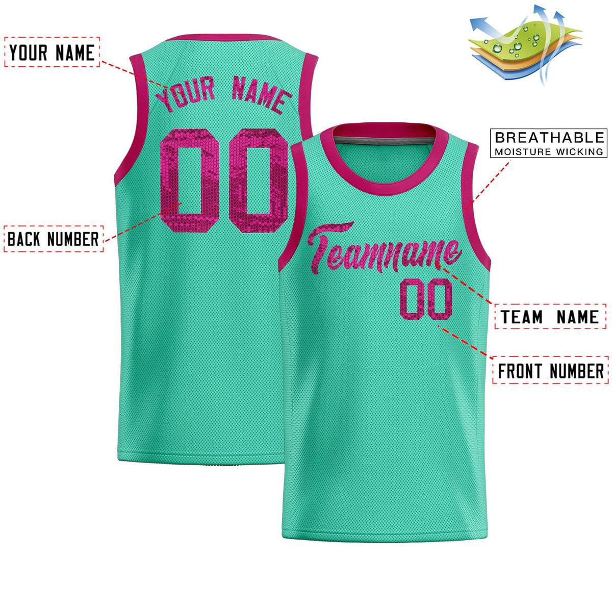 Custom Bright Green Sequined Tops Athletic Basketball Jersey|KXKSHOP