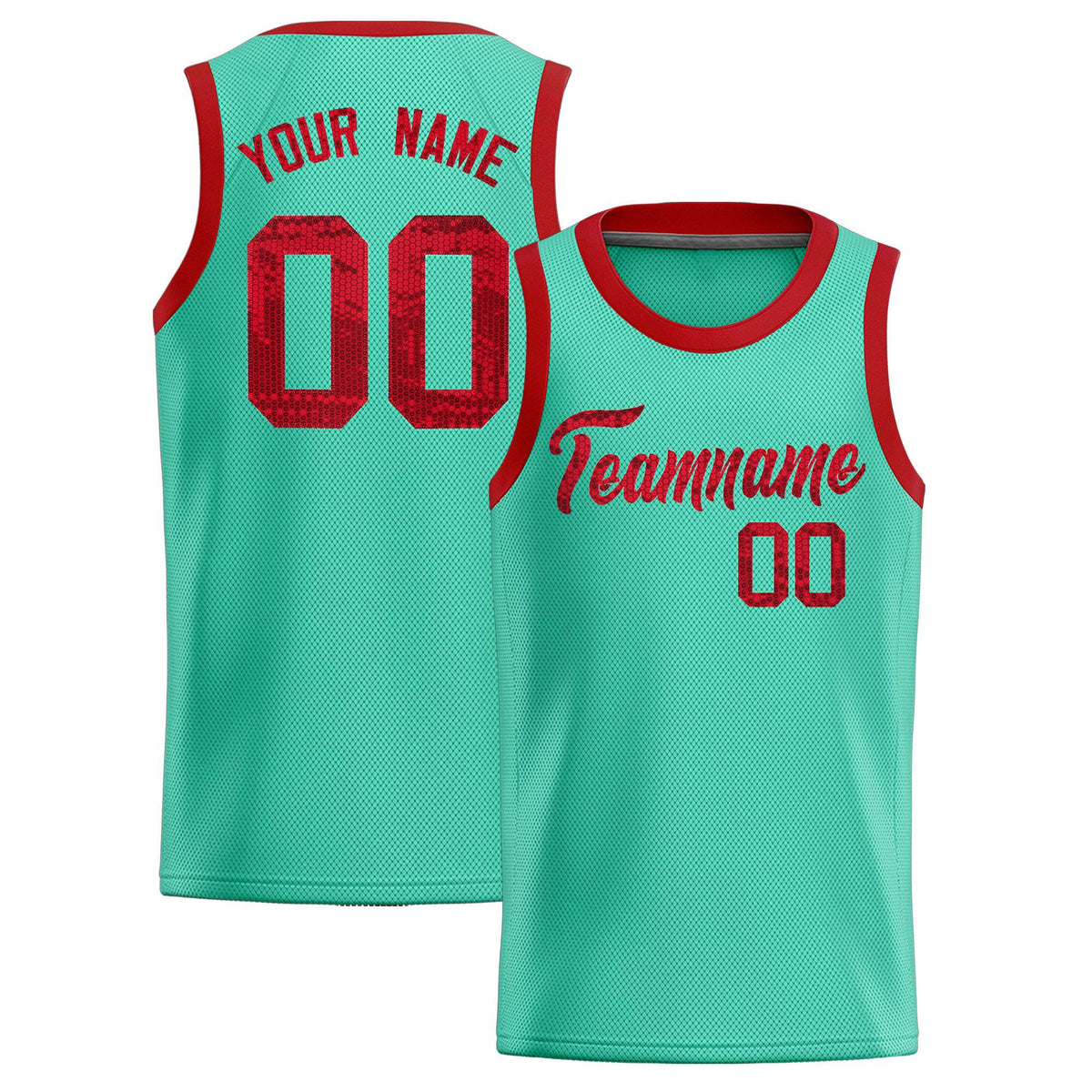 Custom Bright Green Sequined Tops Athletic Basketball Jersey|KXKSHOP