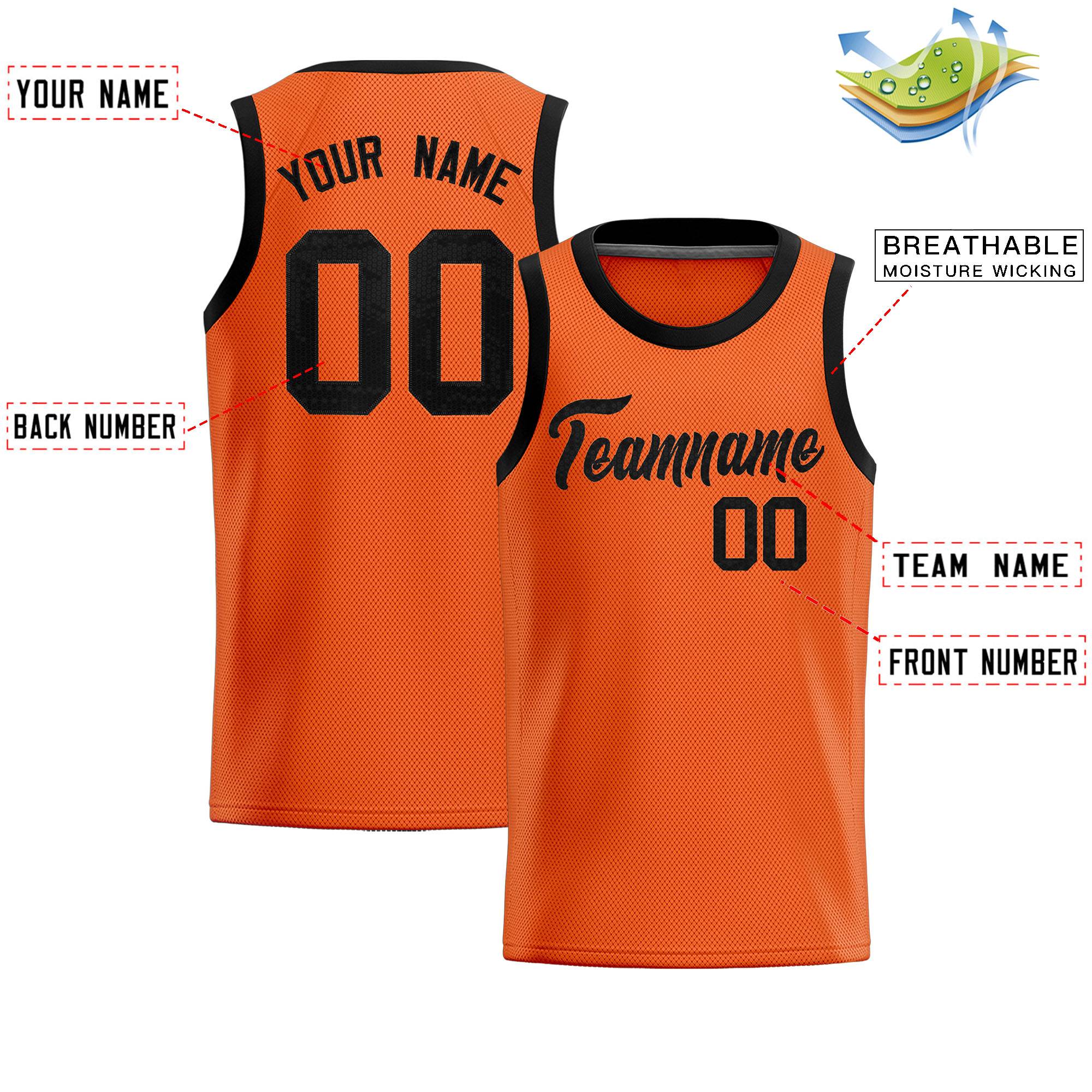 Custom Orange Sequined Tops Athletic Basketball Jersey|KXKSHOP