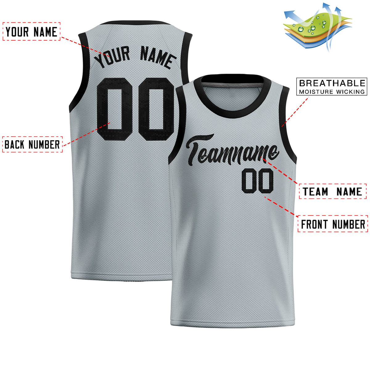 Custom Silver Sequined Tops Athletic Basketball Jersey|KXKSHOP