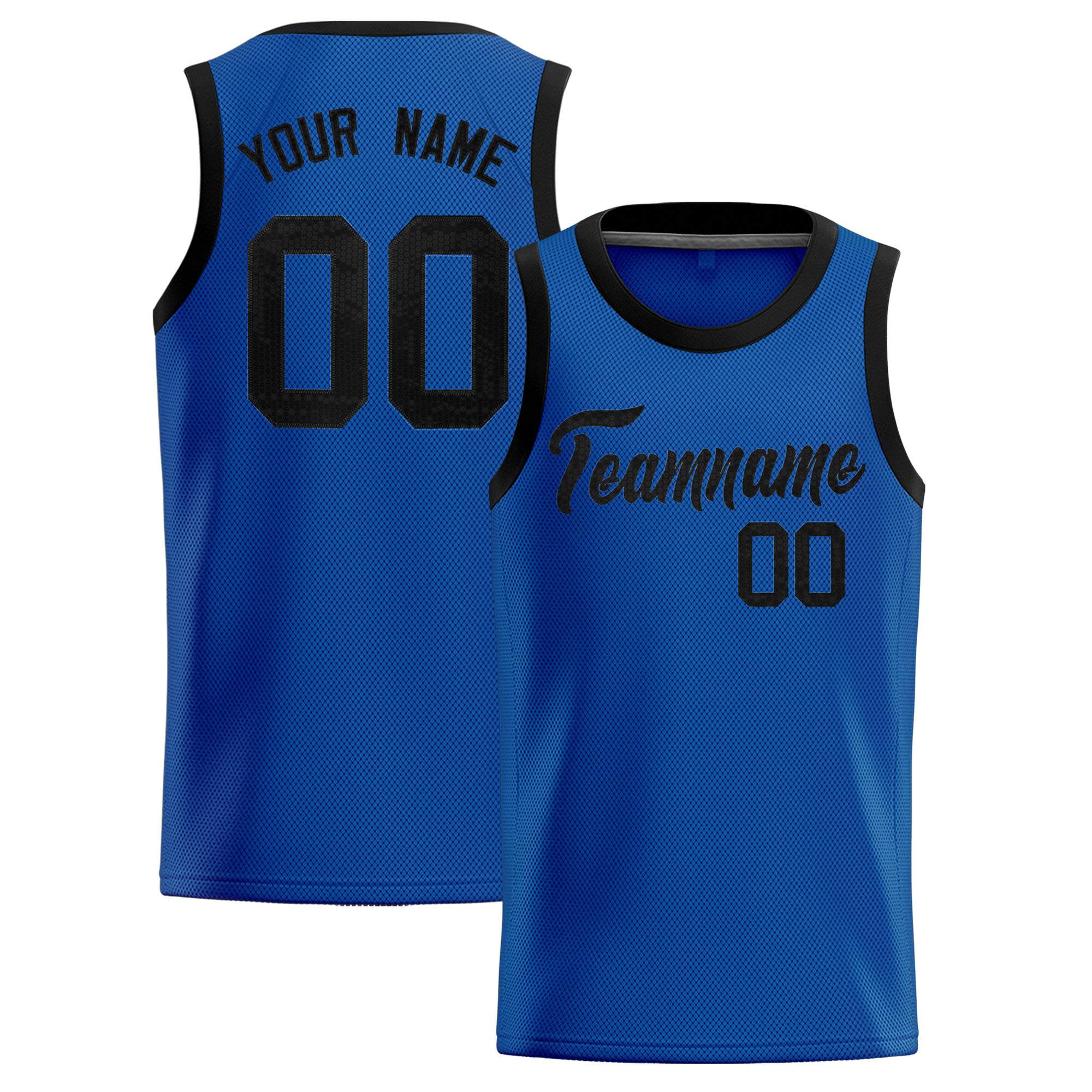 Custom Royal Sequined Tops Athletic Basketball Jersey|KXKSHOP