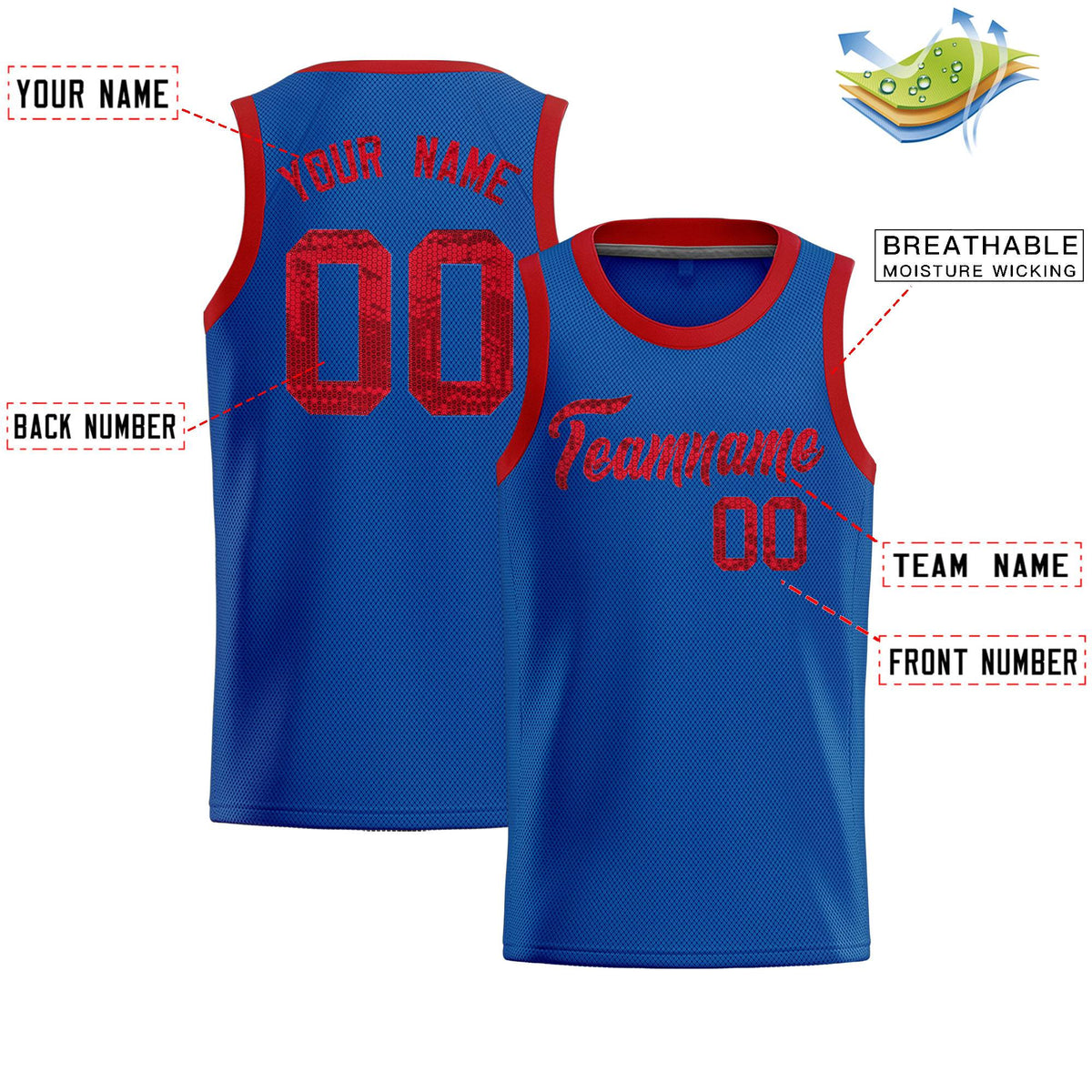 Custom Royal Sequined Tops Athletic Basketball Jersey|KXKSHOP