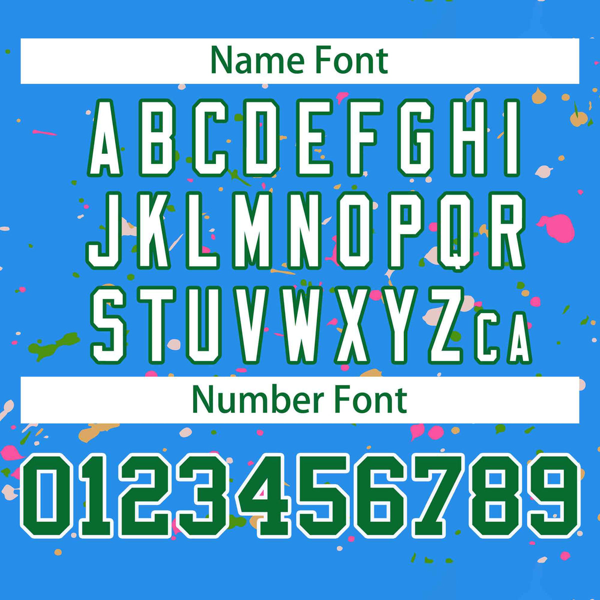 Custom Powder Blue Kelly Green-White Splash Graffiti Pattern Authentic Baseball Jersey