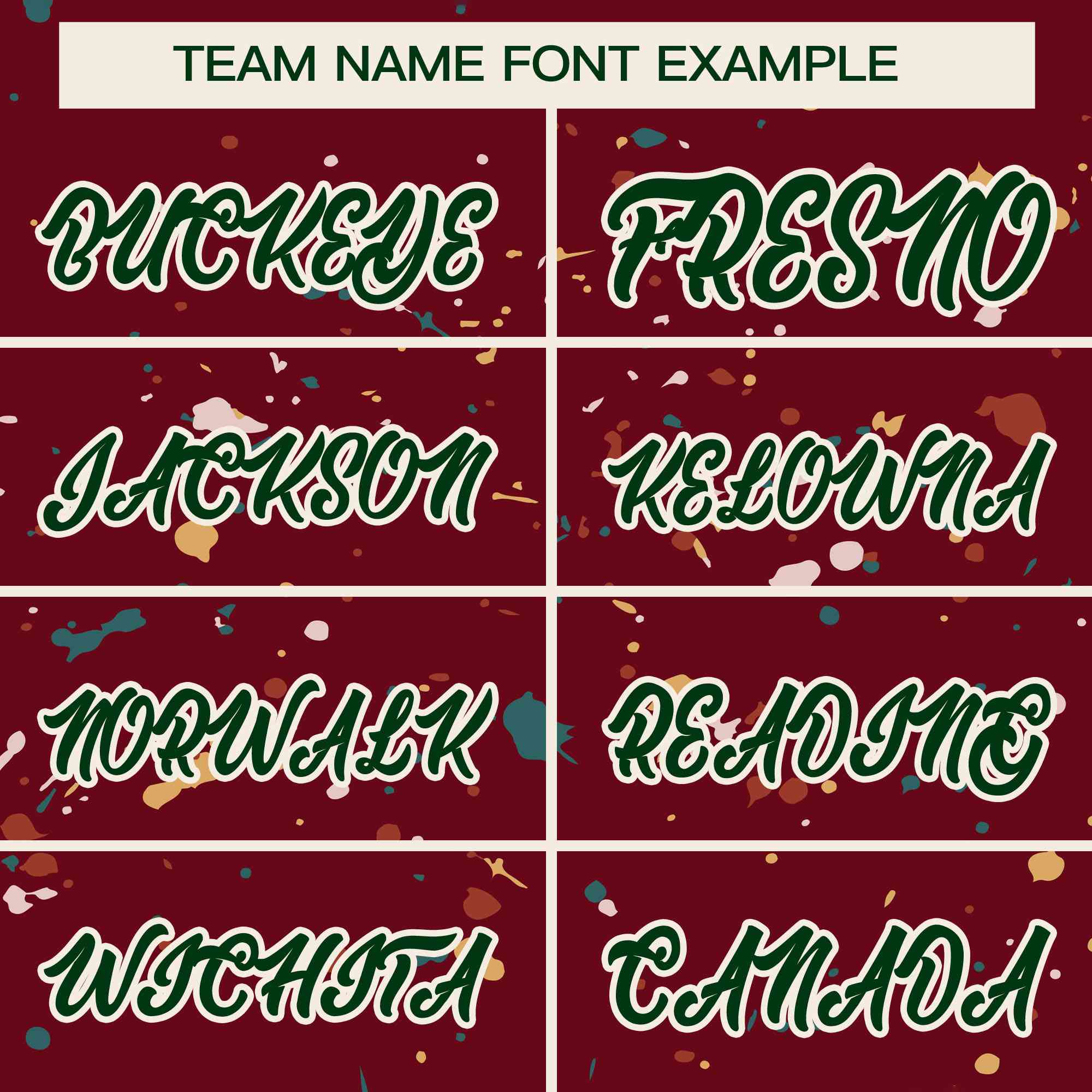 Custom Crimson Green-Cream Splash Graffiti Pattern Authentic Baseball Jersey