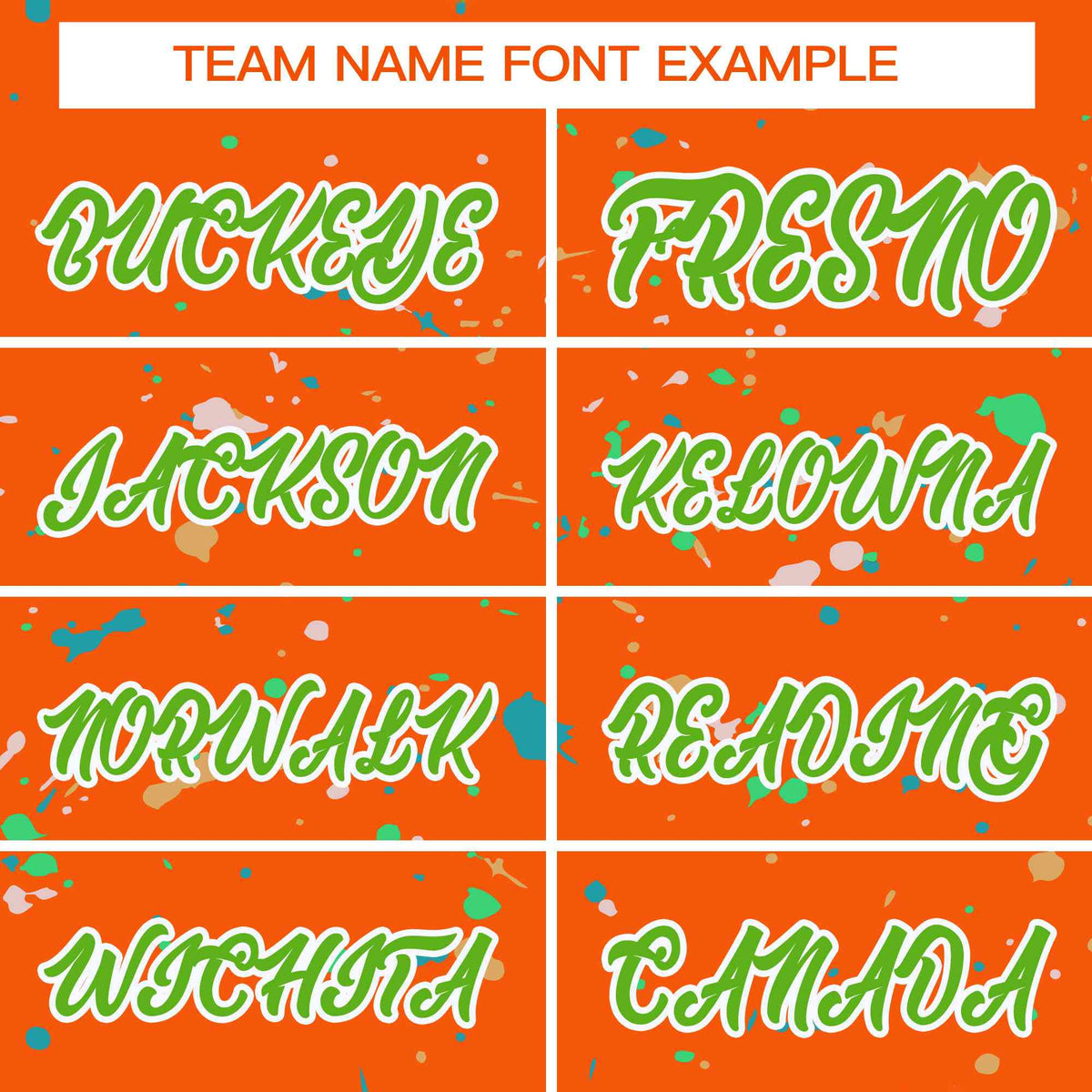 Custom Orange Neon Green-White Splash Graffiti Pattern Authentic Baseball Jersey