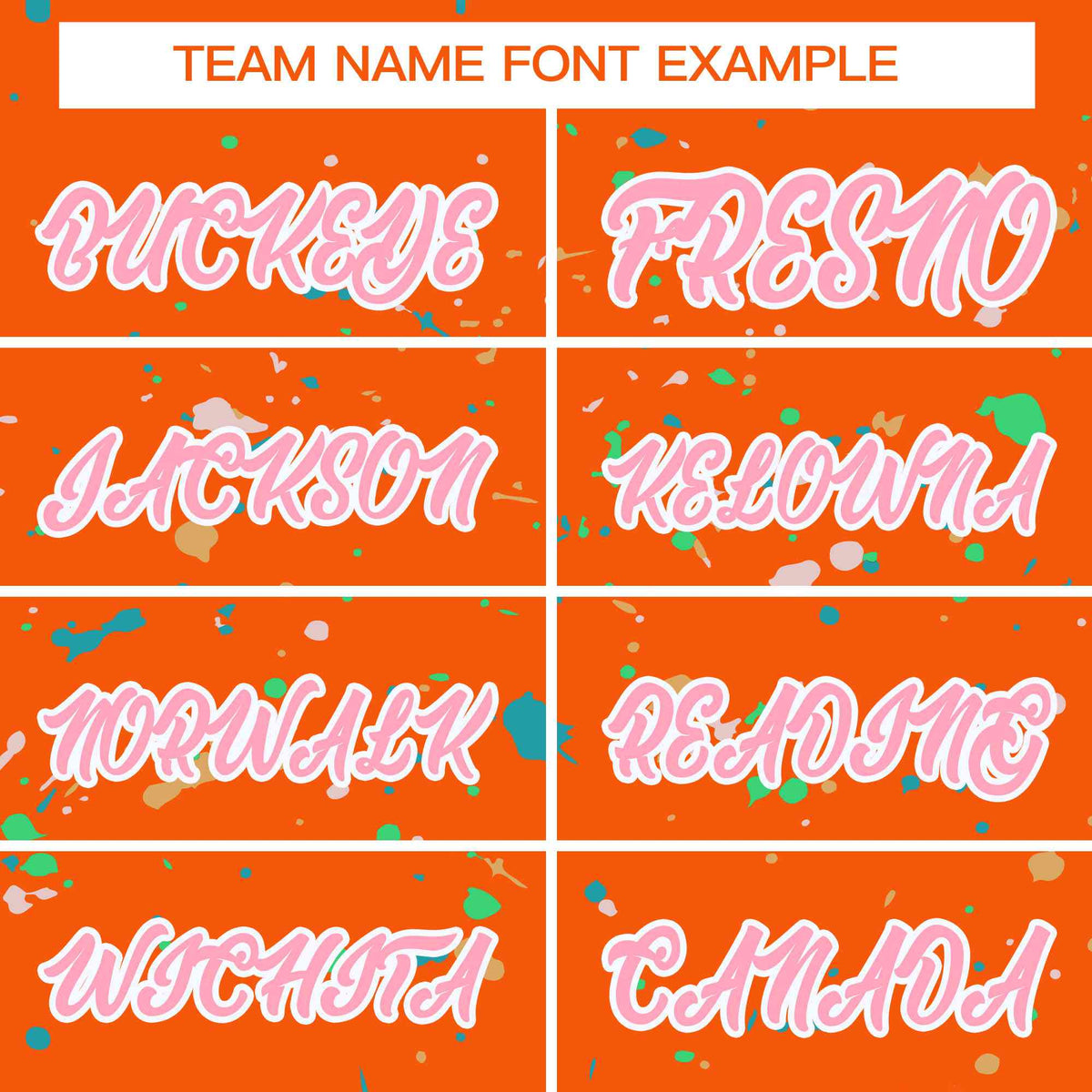 Custom Orange Pink-White Splash Graffiti Pattern Authentic Baseball Jersey