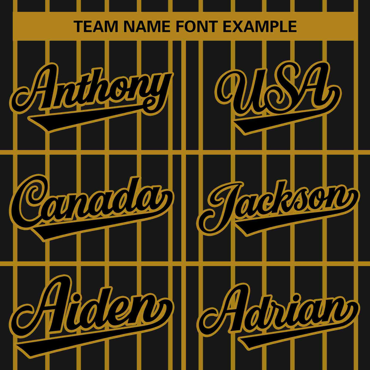 Custom Black Old Gold Stripe Fashion Design Full Button Authentic Baseball Jersey