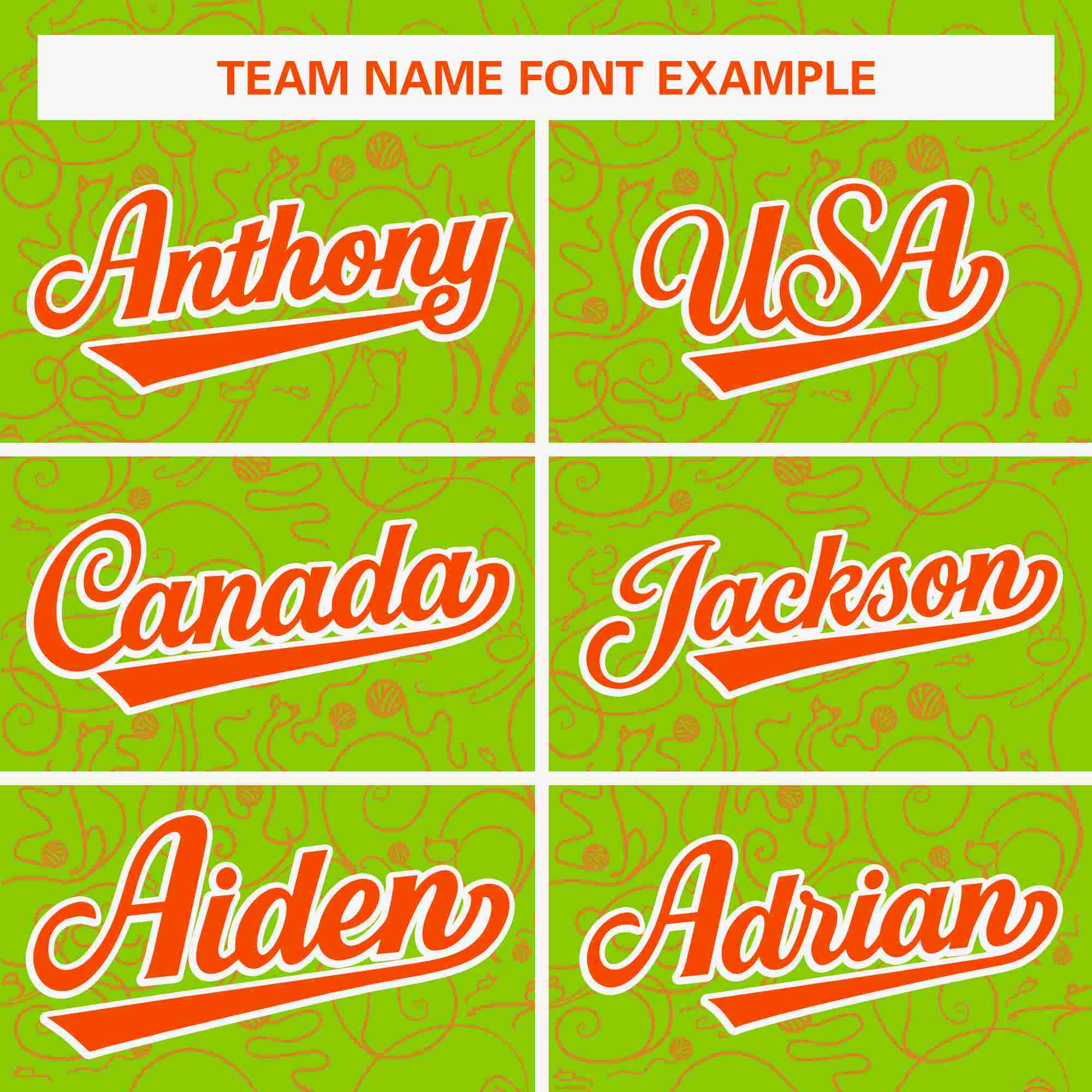 Custom Neon Green Orange Line Art Graffiti Pattern Design Authentic Baseball Jersey