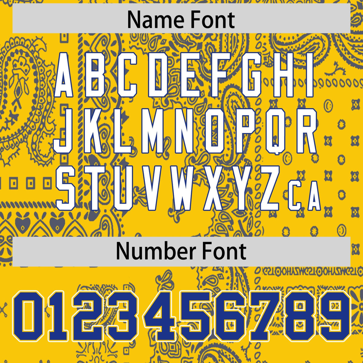 Custom Royal Gold White Cashew Flower Graffiti Pattern V-Neck Hockey Jersey| KXKSHOP