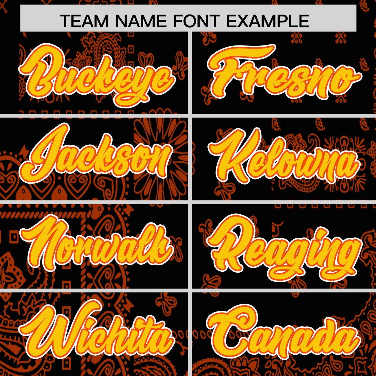 Custom Orange White Black Cashew Flower Graffiti Pattern V-Neck Hockey Jersey| KXKSHOP