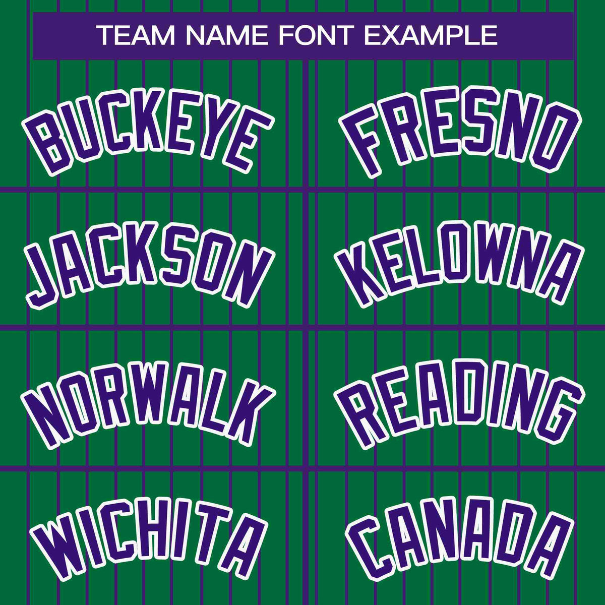 Custom Kelly Green Purple Stripe Fashion Design Full Button Authentic Baseball Jersey