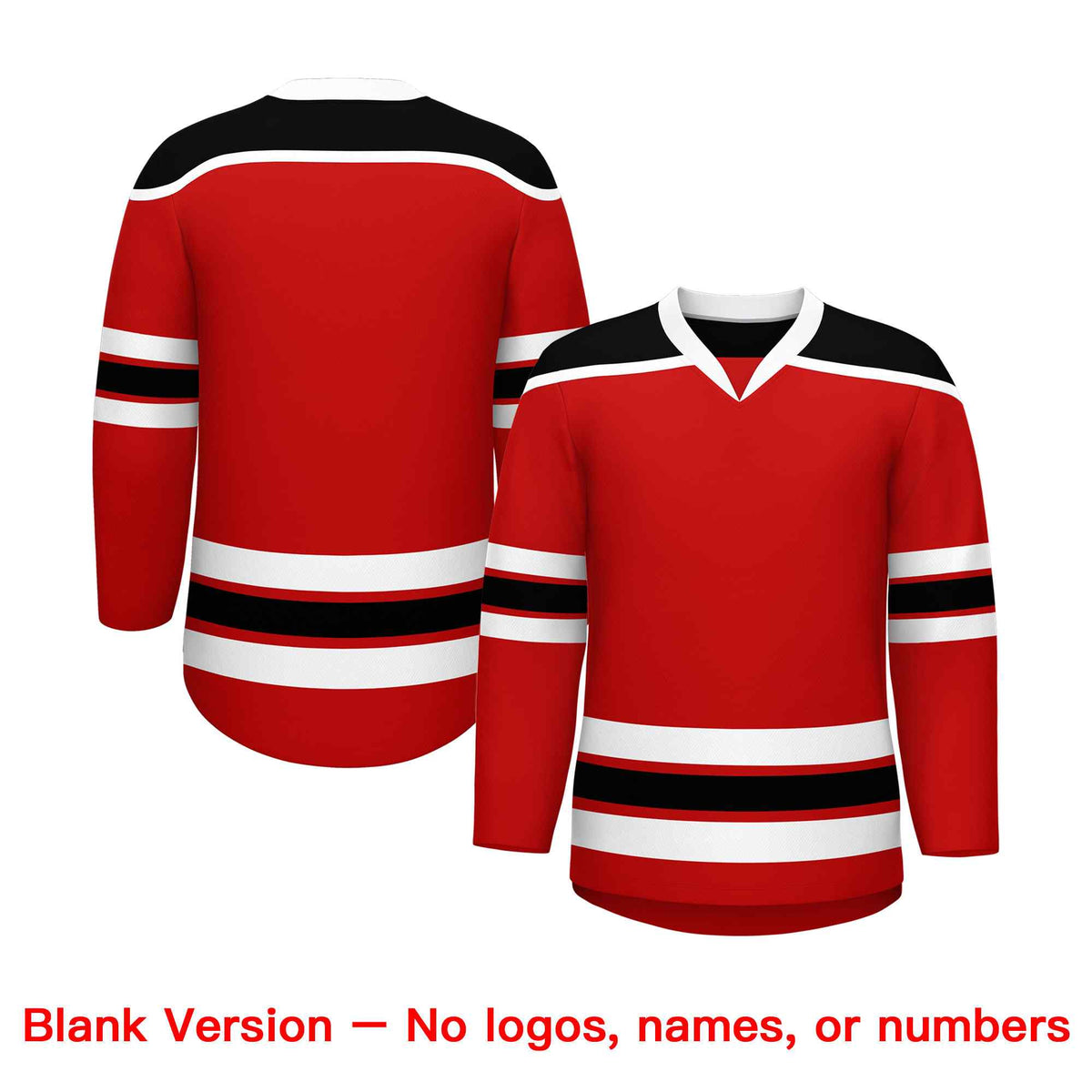 Custom Red White Ice Cream Helmet Pattern Personalized V-Neck Hockey Jersey| KXKSHOP