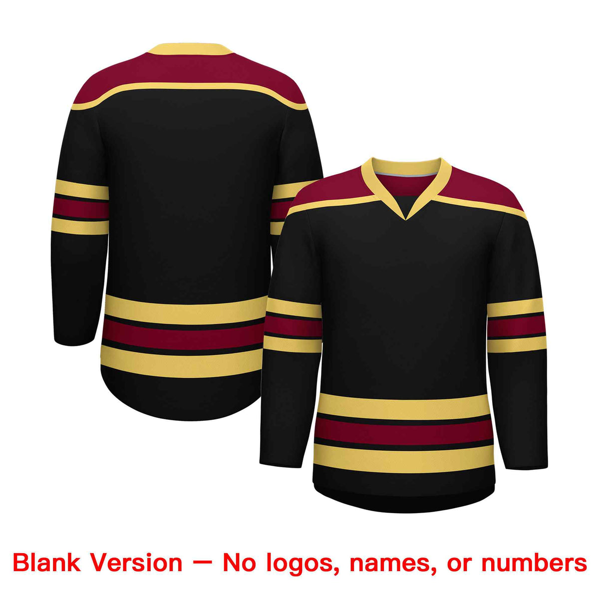 Custom Black Khaki Ice Cream Helmet Pattern Personalized V-Neck Hockey Jersey