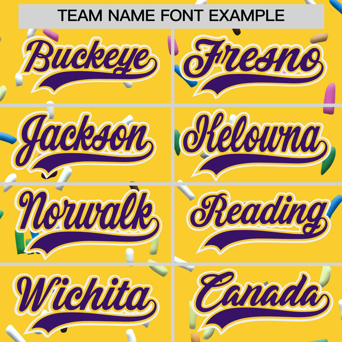Custom Gold Purple Ice Cream Pattern Personalized V-Neck Hockey Jersey