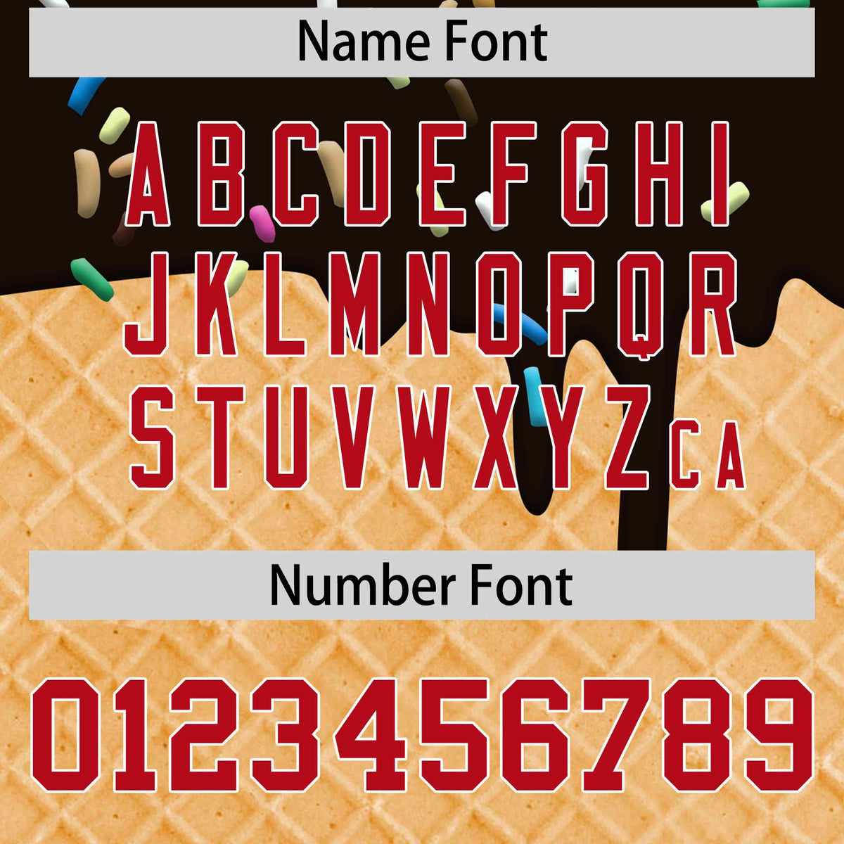 Custom Brown Red Ice Cream Pattern Personalized V-Neck Hockey Jersey