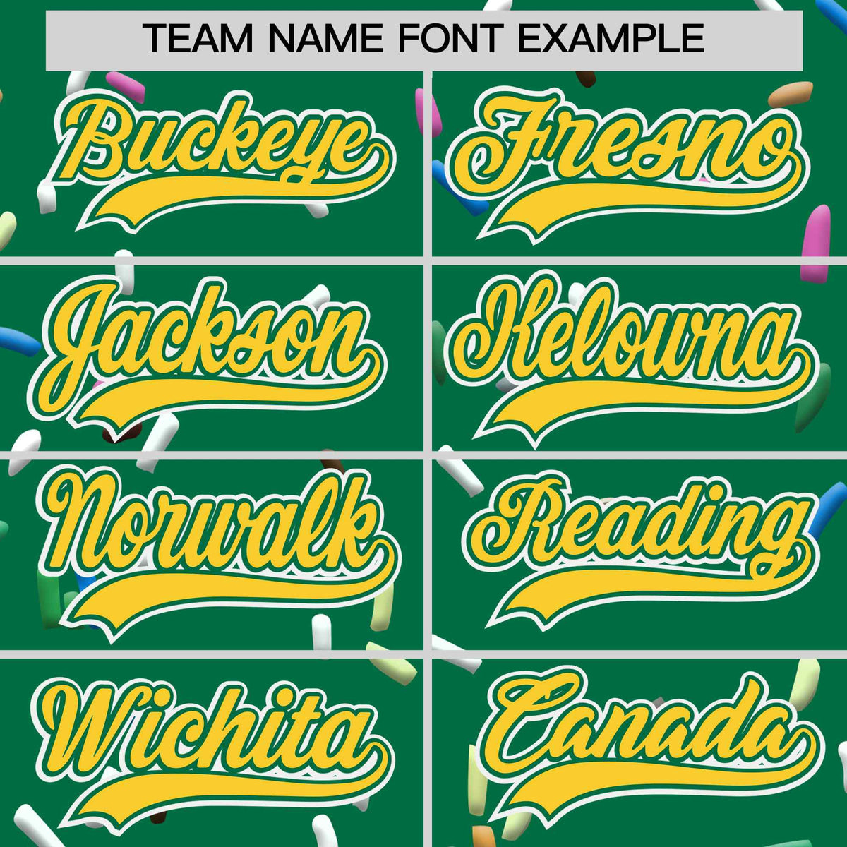 Custom Kelly Green Gold Ice Cream Pattern Personalized V-Neck Hockey Jersey