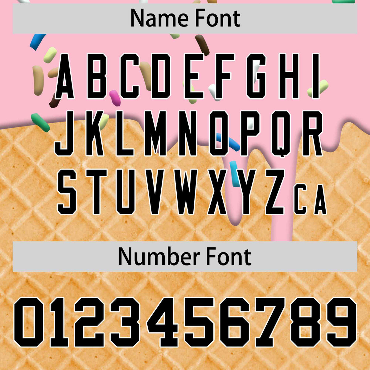 Custom Light Pink Black Ice Cream Pattern Personalized V-Neck Hockey Jersey