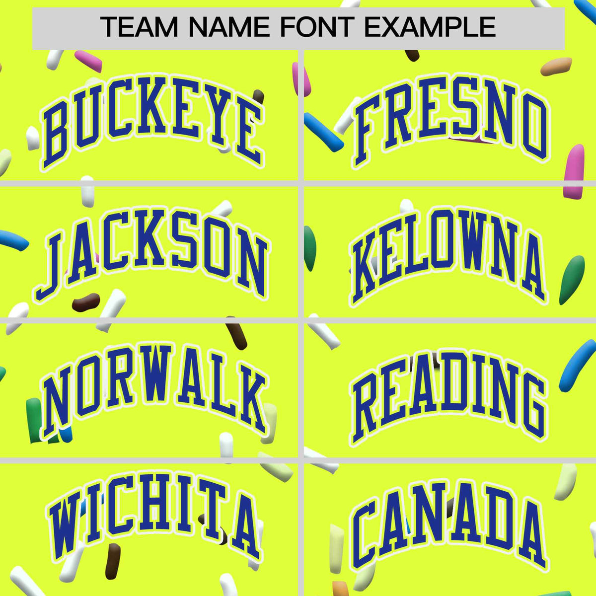Custom Fluorescent Green Royal Blue Ice Cream Pattern Personalized V-Neck Hockey Jersey