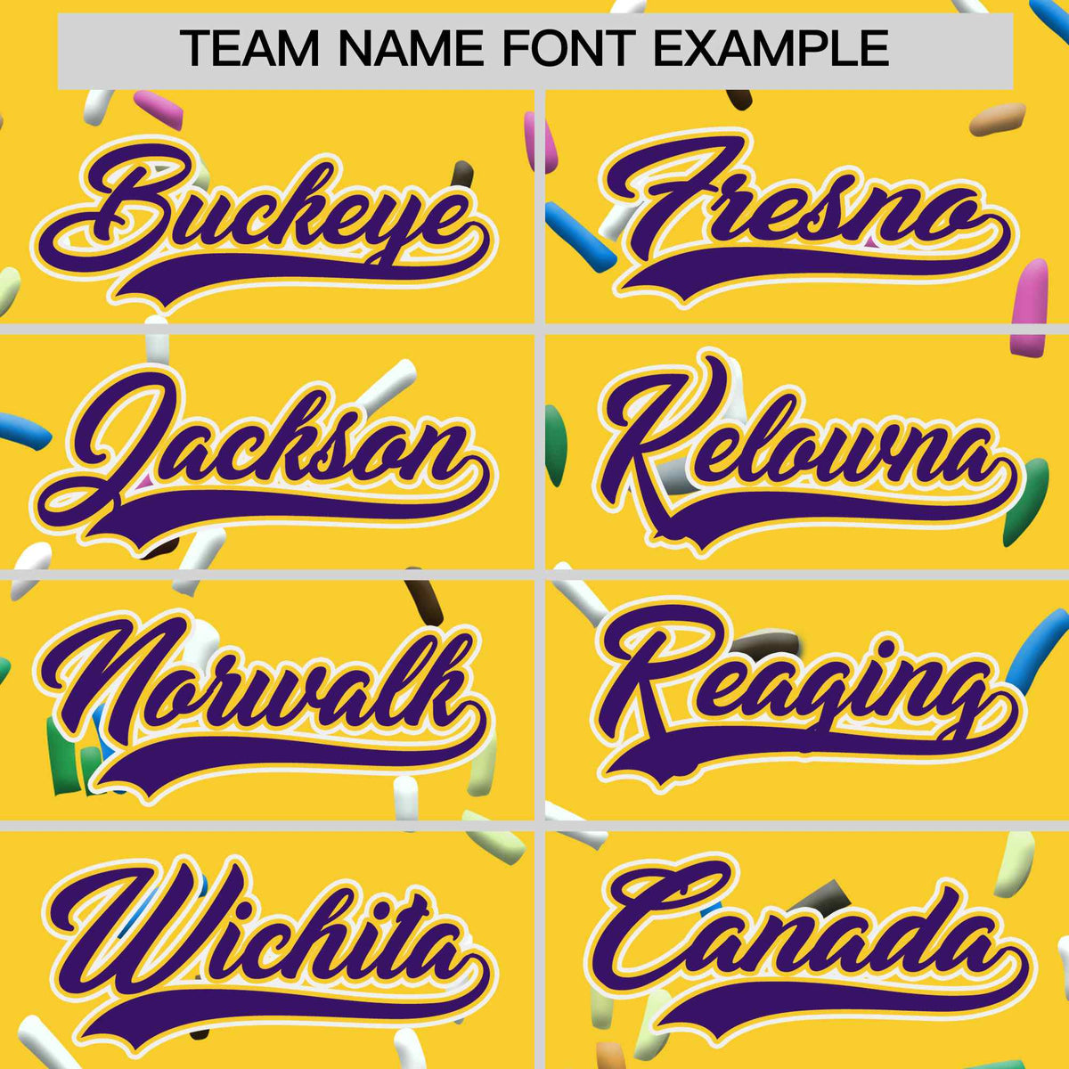 Custom Gold Purple Ice Cream Pattern Personalized V-Neck Hockey Jersey