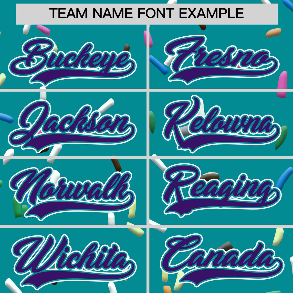 Custom Teal Purple Ice Cream Pattern Personalized V-Neck Hockey Jersey