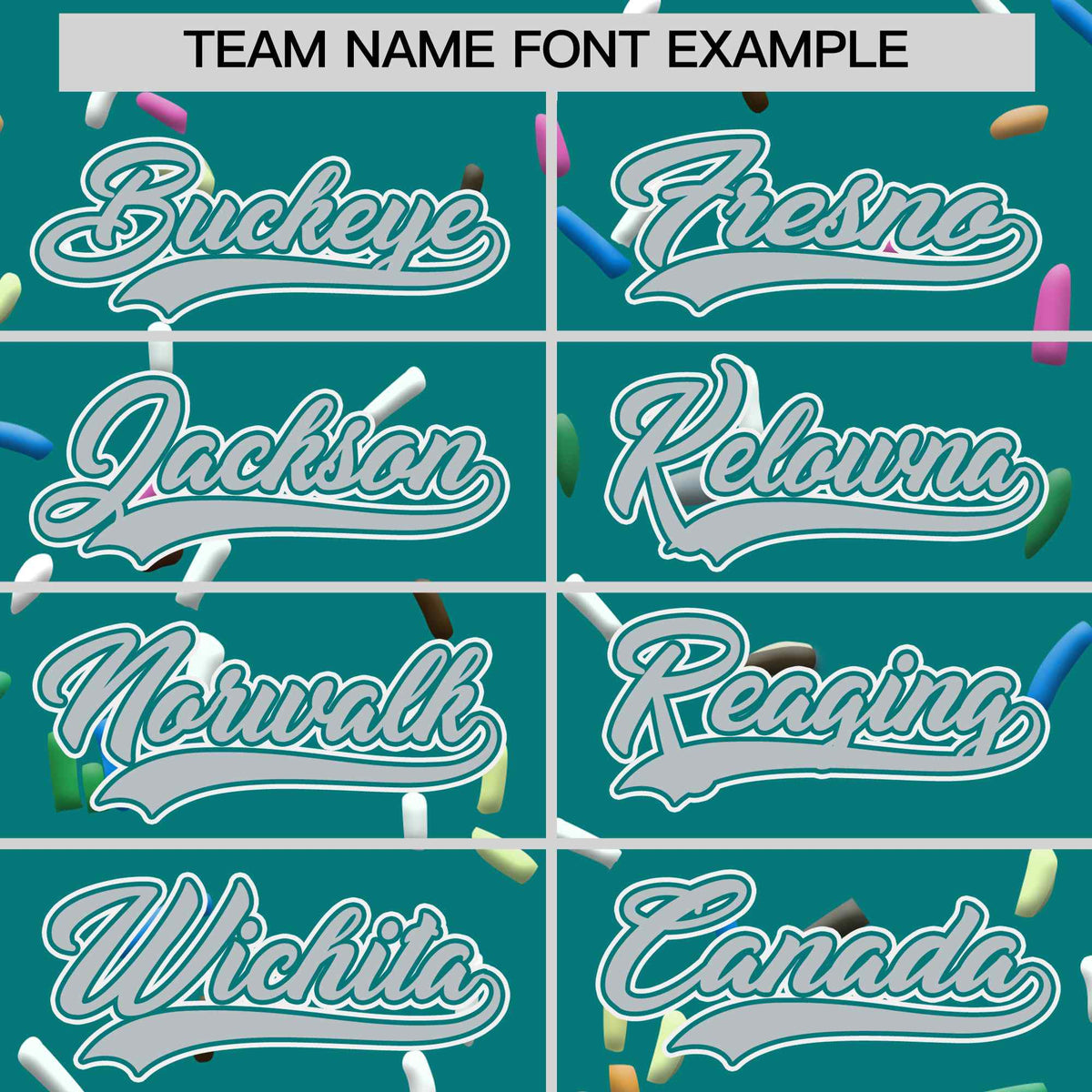 Custom Teal Silver Ice Cream Pattern Personalized V-Neck Hockey Jersey