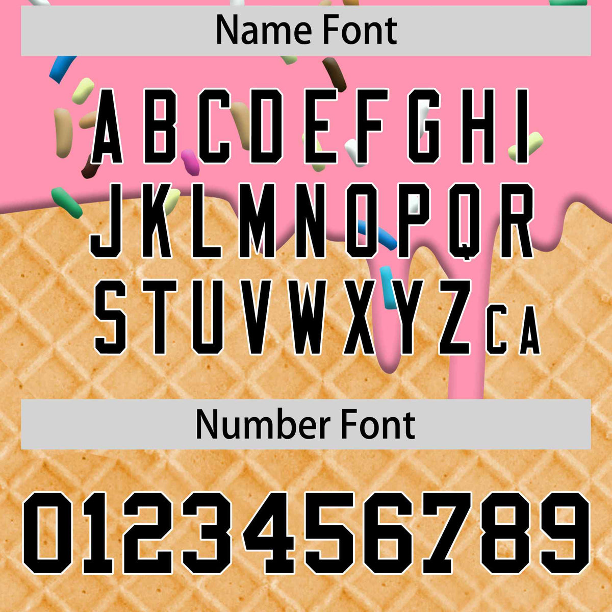 Custom Light Pink Black Ice Cream Pattern Personalized V-Neck Hockey Jersey