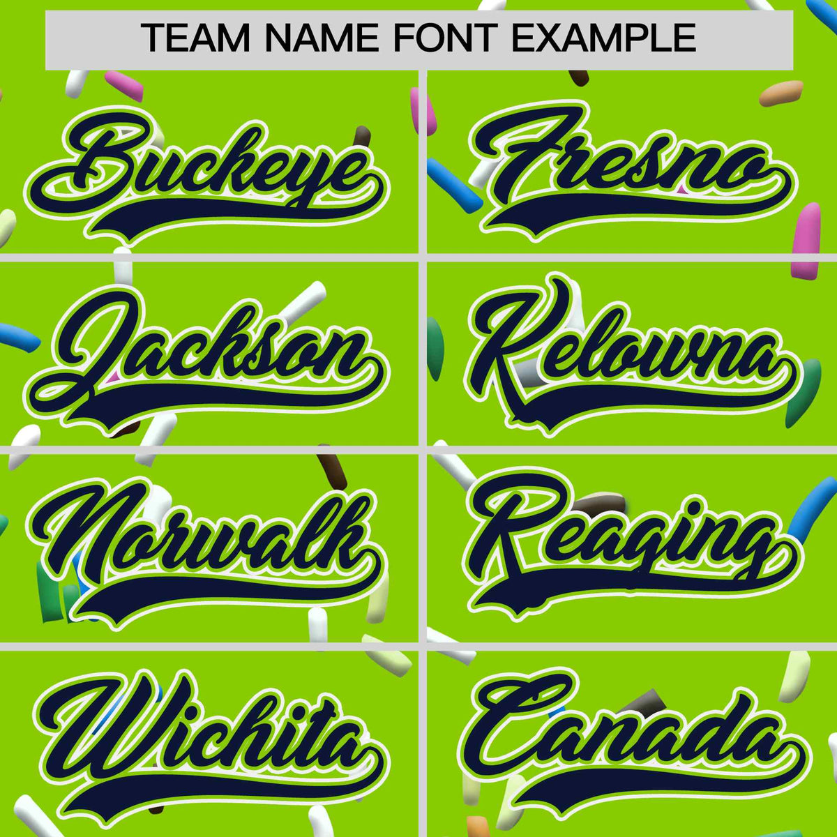 Custom Neon Green Navy Ice Cream Pattern Personalized V-Neck Hockey Jersey