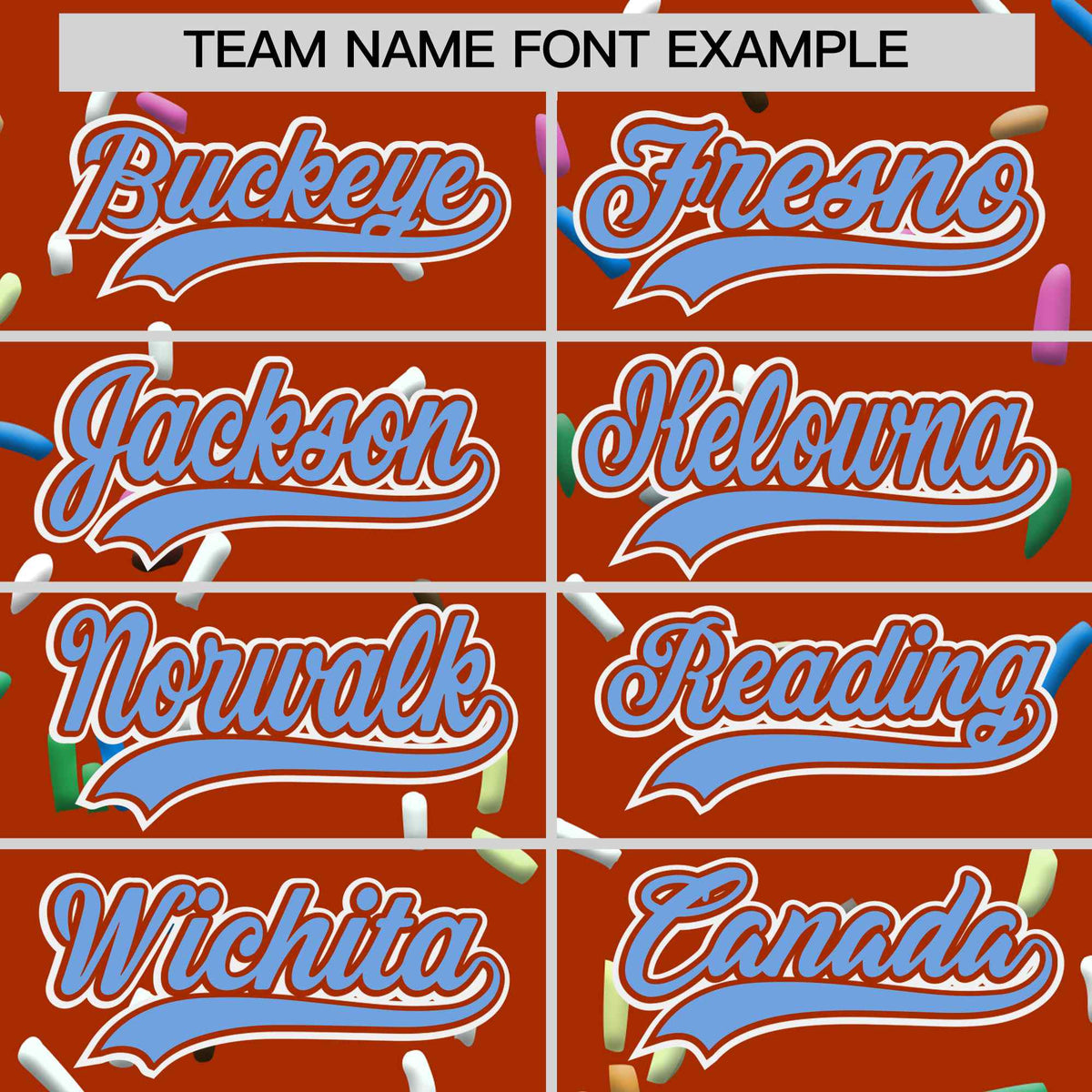 Custom Dark Orange Light Blue Ice Cream Pattern Personalized V-Neck Hockey Jersey