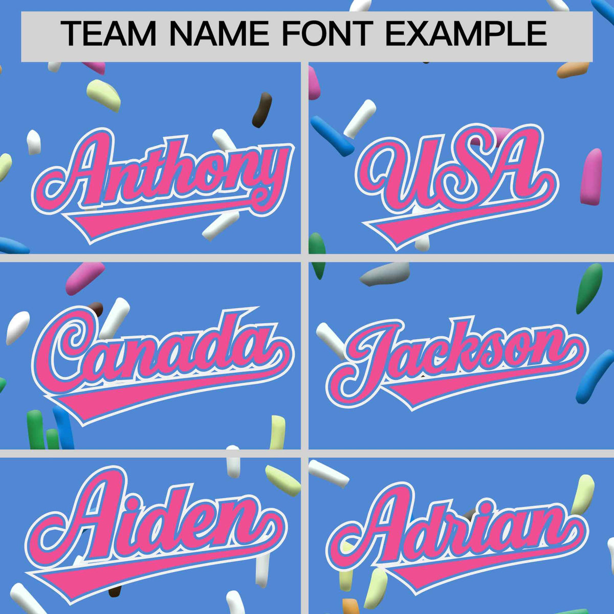 Custom Powder Blue Pink Ice Cream Pattern Personalized V-Neck Hockey Jersey| KXKSHOP