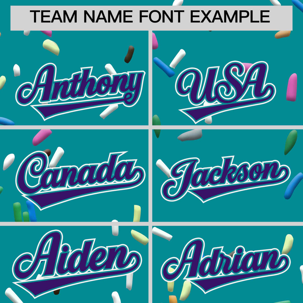 Custom Teal Purple Ice Cream Pattern Personalized V-Neck Hockey Jersey| KXKSHOP