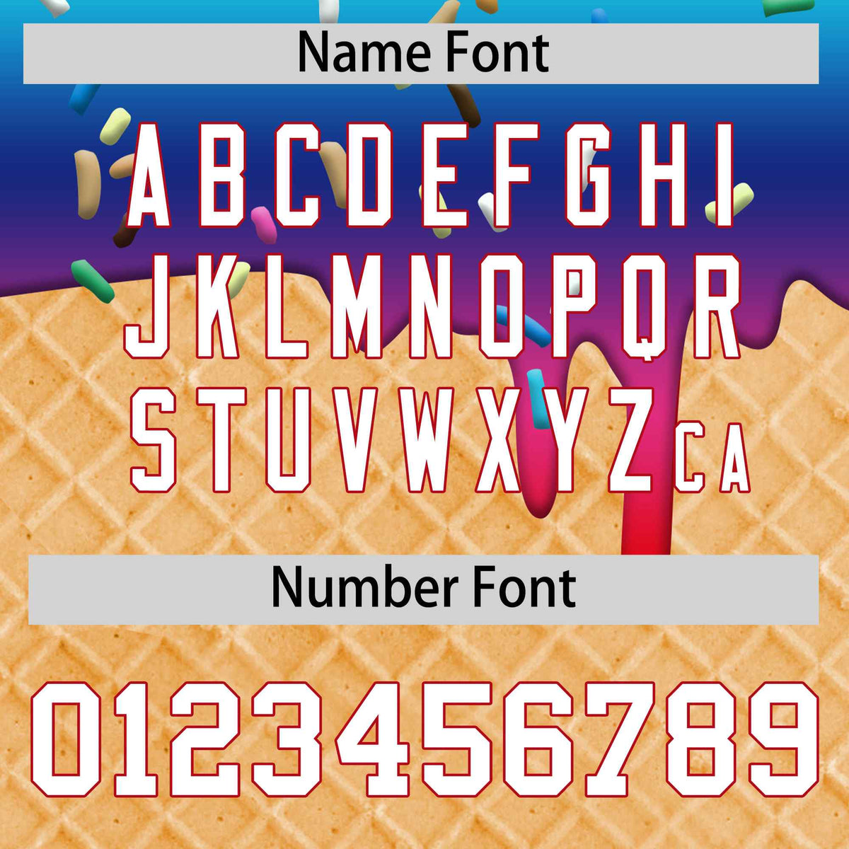 Custom Rainbow White Ice Cream Pattern Personalized V-Neck Hockey Jersey| KXKSHOP