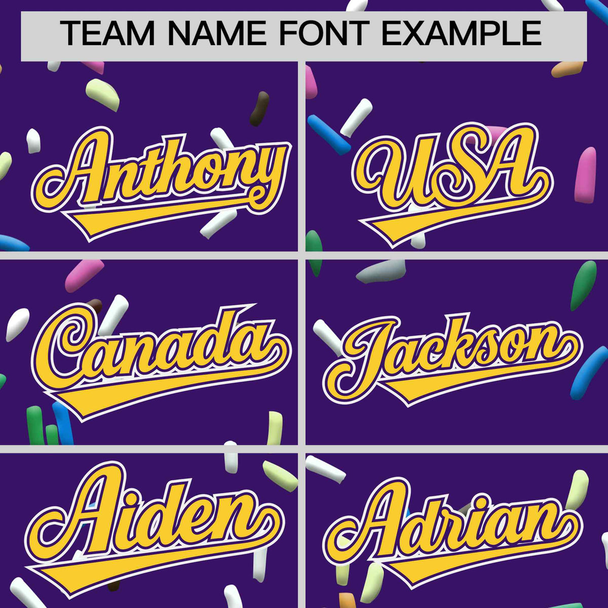 Custom Purple Gold Ice Cream Pattern Personalized V-Neck Hockey Jersey| KXKSHOP