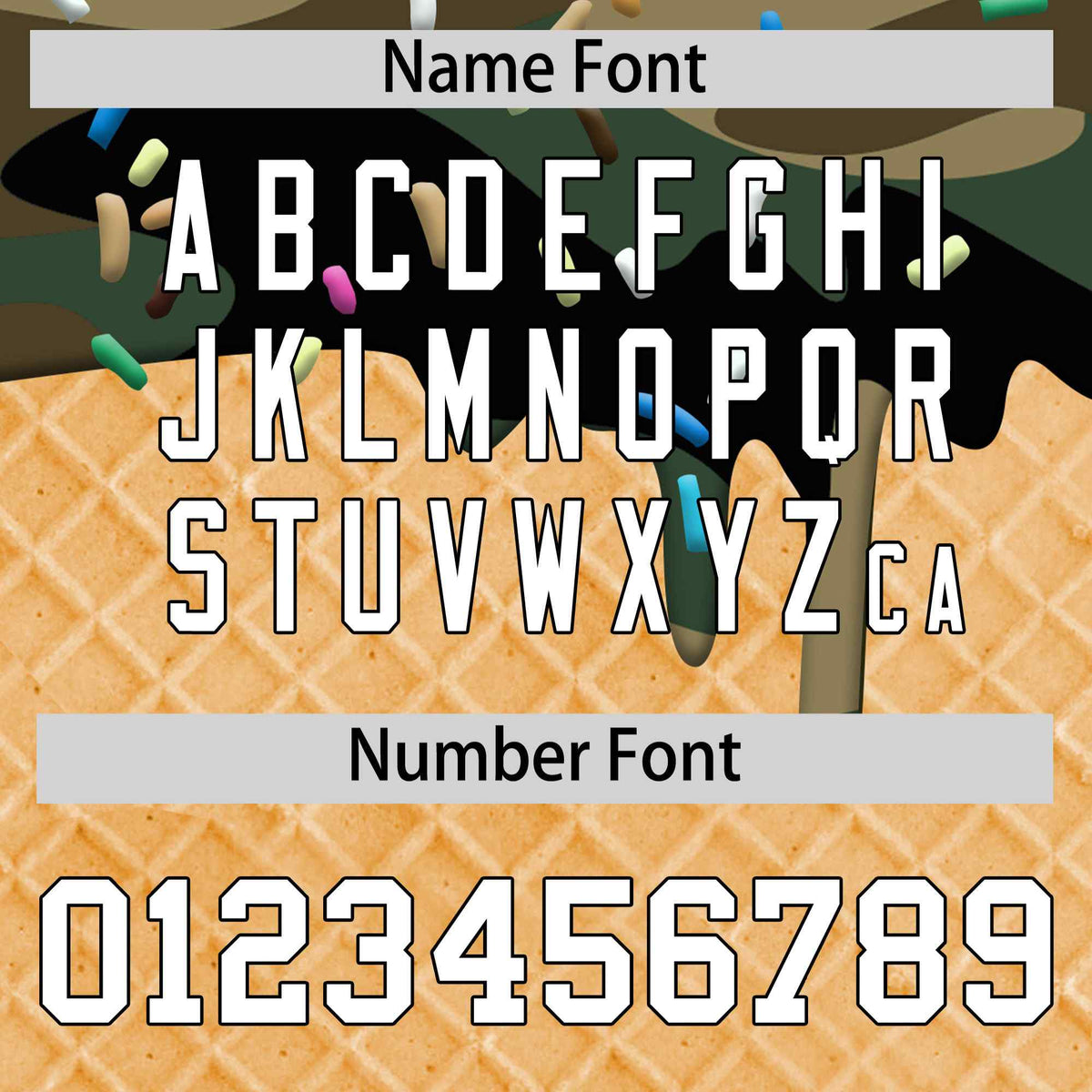 Custom Camo White Ice Cream Pattern Personalized V-Neck Hockey Jersey| KXKSHOP